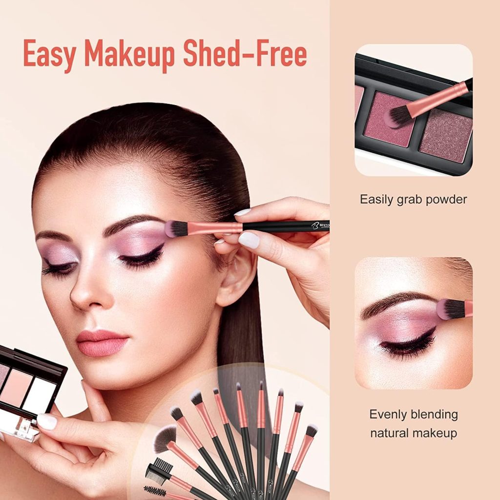 Makeup Brushes Makeup Brush, BESTOPE PRO Premium Synthetic Foundation Concealers Eye Shadows Make Up Brush(RoseGold), 16 Piece Set